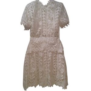 Gorgeous White Lace Self-Portrait Mini Dress